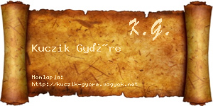 Kuczik Györe névjegykártya
